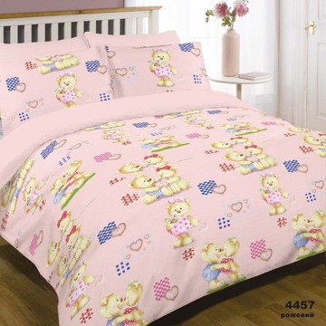 Постільна білизна у ліжечко Вилюта ранфорс 4457 рожевий, 105x145