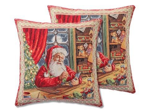 Новорічна наволочка гобеленова двостороння "ARTISAN" (Золотий люрекс) RechiDoRechi 716-125 фото