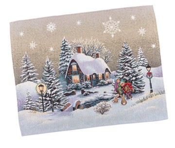 Серветка-підкладка новорічна "Дзвінка Коляда" (без люрексу), 37x49, Прямокутна