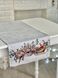 Ранер (доріжка) гобеленовий новорічний "Олені Санти" (срібний люрекс) в інтернет-магазині РечіДоРечі
