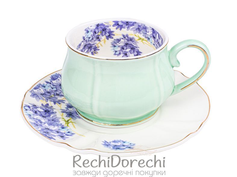 Чайний набір 12 предметів 200мл Ніжна фіалка RechiDoRechi 975-077 фото