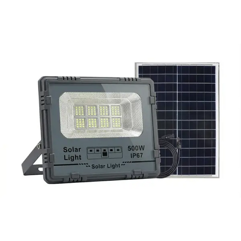 Уличный LED фонарь на солнечных батареях 37x30.8x7.5 см прожектор светодиодный уличный 480 LED 500 Вт с солнечной панелью HP-5-63