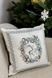 Наволочка новорічна гобеленова SILVER STAR (З люрексом) 45х45см Віночок з оленем в інтернет-магазині РечіДоРечі