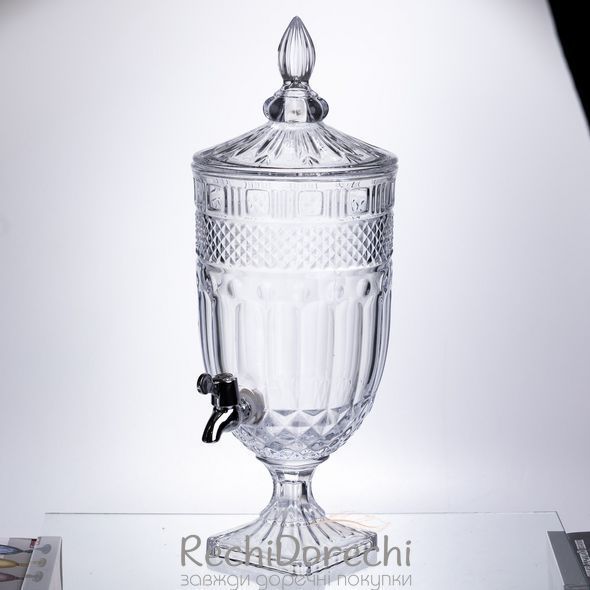 Лимонадниця Topaz Crystal 5л із краном HP-19-294 глек диспенсер для напоїв прозорий RechiDoRechi HP-19-294 фото