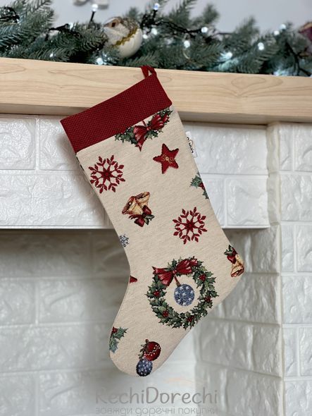 Сапожок гобеленовый "Веселого Рождества" RechiDoRechi MERRY-CH фото