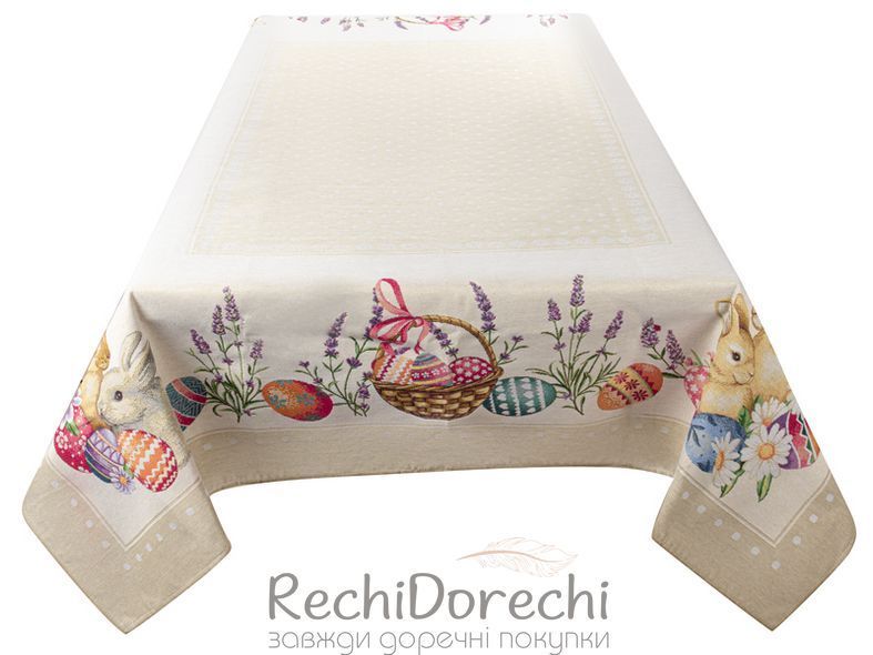 Скатерть Пасхальная гобелен "Кролики"/Mimbre RechiDoRechi 732-395 фото