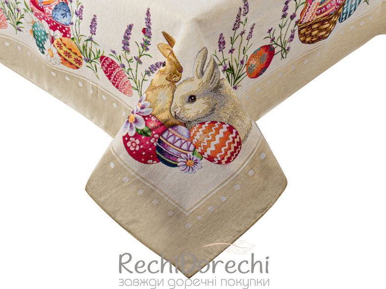 Скатерть Пасхальная гобелен "Кролики"/Mimbre RechiDoRechi 732-395 фото