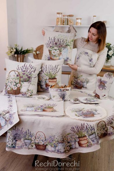 Наволочка декоративна гобеленова Квіти в склянці 45х45 Provence ТМ "Прованс" RechiDoRechi 039170 фото