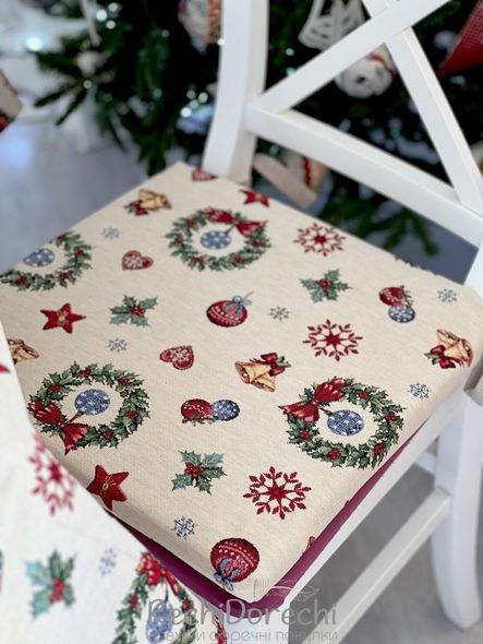 Подушка на стул "Веселого Рождества", 40x40