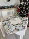 Скатертина гобеленова новорічна "Зимові квіти" (срібний люрекс) в інтернет-магазині РечіДоРечі