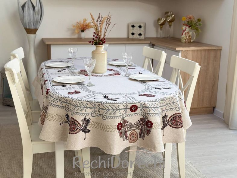Скатерть гобеленовая RIDNA ZEMLYA RechiDoRechi RIDNA ZEMLYA OVAL-240 фото