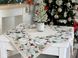 Скатертина гобеленова новорічна "Зимові квіти" (срібний люрекс) в інтернет-магазині РечіДоРечі