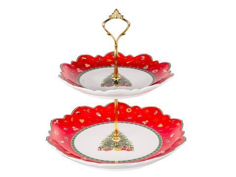 Двоярусне блюдо "Christmas Delight" 21,5см і 26,5см RechiDoRechi 985-211 фото