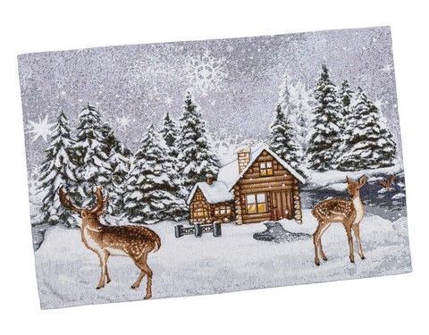 Салфетка новогодняя гобеленовая с микрофиброй "Зима" RechiDoRechi WINTER-33 фото