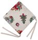 Новогодняя подушка на стул гобеленовая «Рождественские украшения» (Серебряный люрекс) в интернет-магазине РечиДоРечи