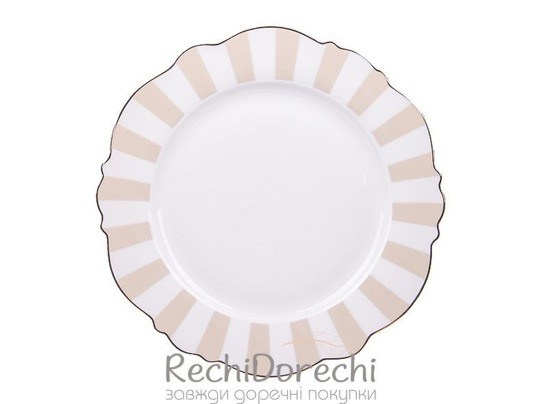 Набір тарілок "Hanna Beige" 4 шт 21 см RechiDoRechi 922-145 фото