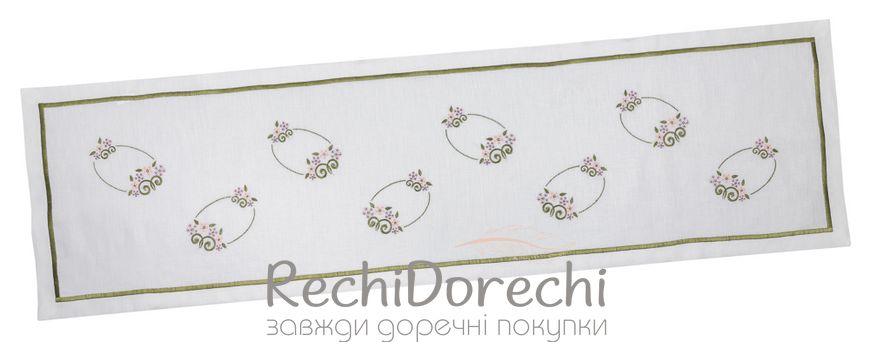 Ранер (доріжка) великодня з вишивкою "Украинские крашенки", 40x100, Прямоугольная
