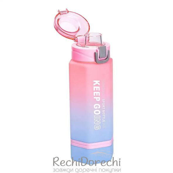 Бутылка для воды Keep Going 650 мл с наклейками розовая RechiDoRechi HP-14-47P фото