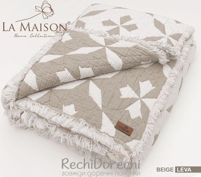 Муслиновое покрывало La Maison Leva Beige RechiDoRechi 34382 фото