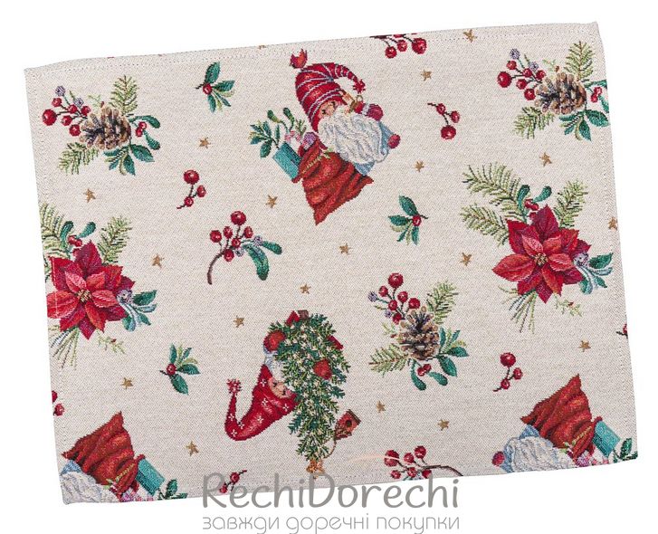 Серветка-підкладка новорічна "Друзі зимового лісу", 34x44