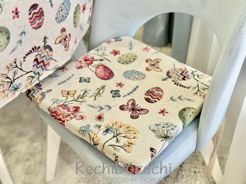 Подушка на стілець "Метелики", 40x40