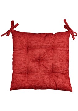 Подушка для стільця "CHENILLA Червона" 40х40 см, 40x40, Квадратна