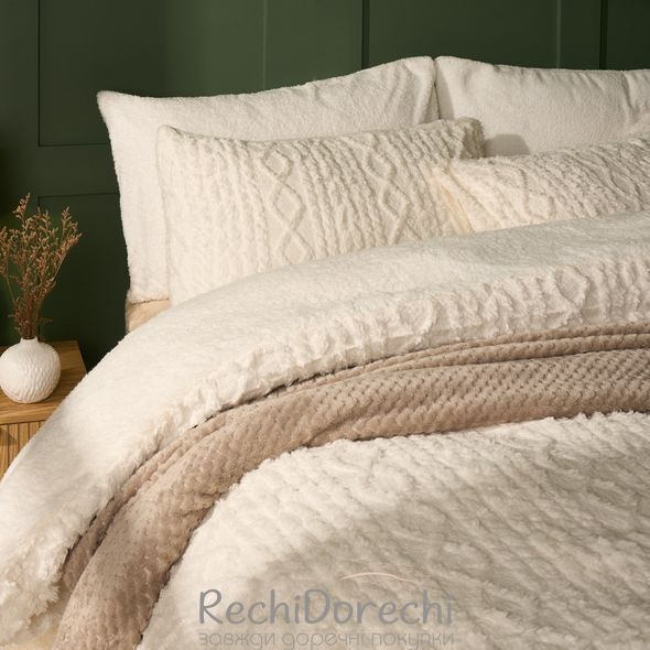 Постельное белье Teddy Fleece Sherpa Cream RechiDoRechi RDR-006 фото