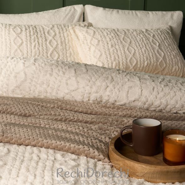 Постельное белье Teddy Fleece Sherpa Cream RechiDoRechi RDR-006 фото