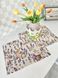 Пасхальная салфетка-подкладка под тарелку гобеленовая "Лавандовый кролик" в интернет-магазине РечиДоРечи
