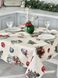 Новорічна овальна скатертина гобеленова «Різдвяні прикраси» (Срібний люрекс) в інтернет-магазині РечіДоРечі