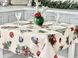 Новорічна овальна скатертина гобеленова «Різдвяні прикраси» (Срібний люрекс) в інтернет-магазині РечіДоРечі