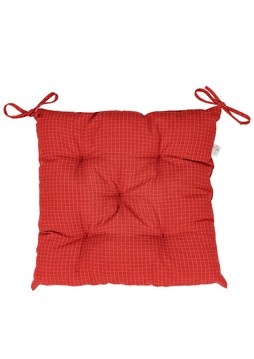 Подушка на стілець новорічна Merry Christmas червона 40х40см