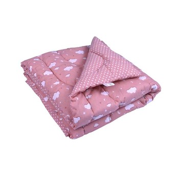 Одеяло 105х140 силикон (бязь) Тучка розовое, 105x140