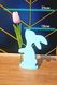 Фигурка декоративная "Зайка с тюльпаном", голубой, 18 см в интернет-магазине РечиДоРечи