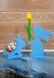 Фігурка декоративна "Зайка з тюльпаном", блакитний, 18 см в інтернет-магазині РечіДоРечі