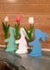 Фігурка декоративна "Зайка з тюльпаном", блакитний, 18 см в інтернет-магазині РечіДоРечі