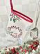 Новогодняя рукавичка-прихватка «Рождественские веночки» (серебряный люрекс) в интернет-магазине РечиДоРечи