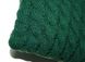 Подушка в'язана декоративна Коси зелена 33х33см в интернет-магазине РечиДоРечи