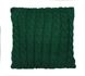 Подушка в'язана декоративна Коси зелена 33х33см в інтернет-магазині РечіДоРечі
