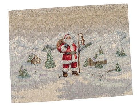 Салфетка-подкладка новогодняя гобеленовая "Звездное сияние" (золотой люрекс) RechiDoRechi RUNNER974-49 фото