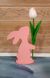 Фігурка декоративна "Зайка з тюльпаном", рожевий, 18 см в інтернет-магазині РечіДоРечі