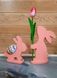 Фигурка декоративная "Зайка с тюльпаном", розовый, 18 см в интернет-магазине РечиДоРечи