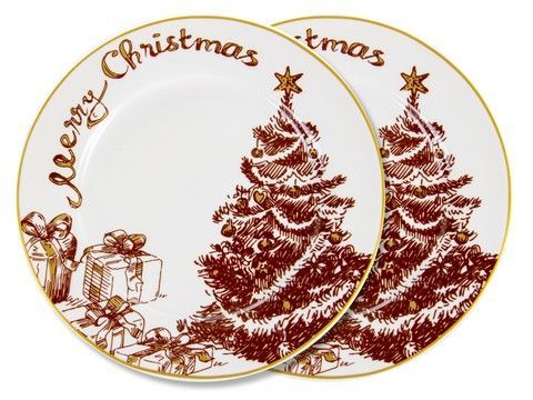 НАБОР ТАРЕЛОК "MERRY CHRISTMAS" 2ШТ 19СМ RechiDoRechi 924-745 фото