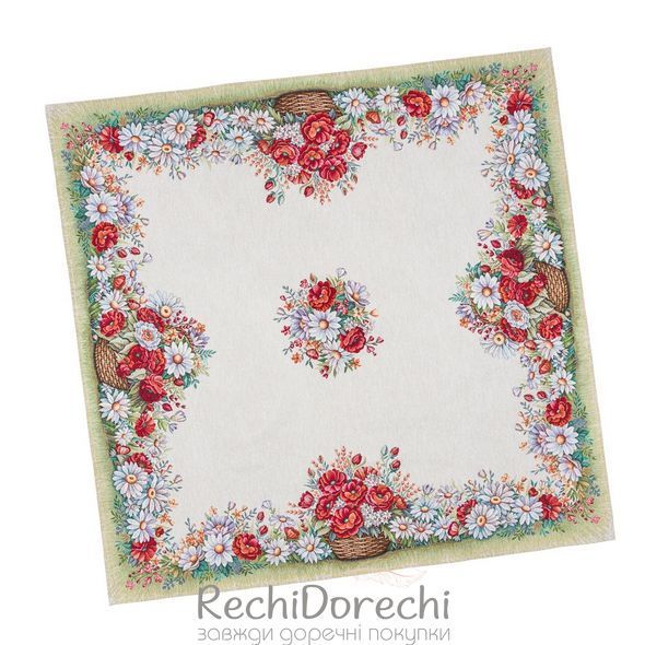 Скатертина гобеленова Ромашки RechiDoRechi RUNNER1409NA-100 фото