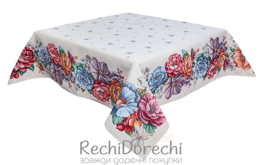 Скатертина гобеленова "Яскраві квіти" RechiDoRechi RUNNER863-137 фото