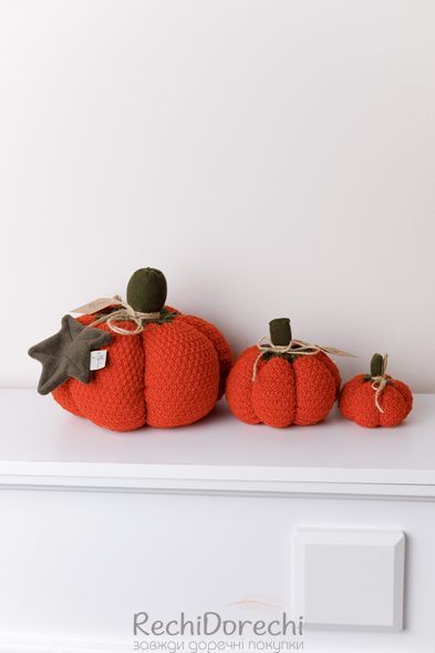 Декоративное текстильное изделие "Pumpkin" Оранжевый Dх9 см RechiDoRechi 040274 фото