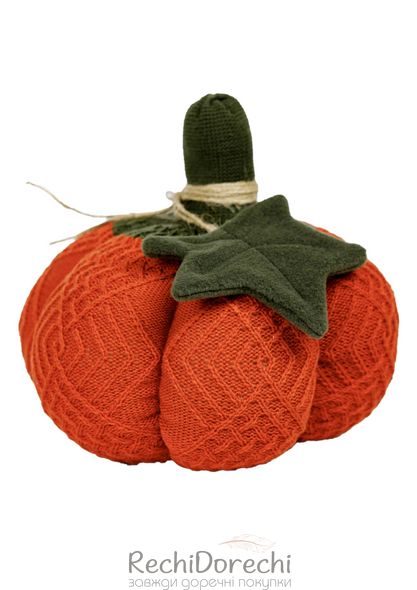 Декоративний текстильний виріб Happy Fall "Гарбуз Medium" Помаранчевий діаметр 25 см