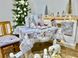 Скатертина новорічна гобеленова "Зимова прогулянка" (срібний люрекс) в інтернет-магазині РечіДоРечі