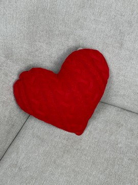 Подушка в'язана декоративна Серце