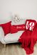 Подушка в'язана декоративна Серце червона в інтернет-магазині РечіДоРечі